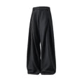 thumbnail image 3 of CONZONE Men's Baggy Suit Pants Wide Leg Dress Pants for Men Trendy Buttons Solid Color Soft Formal Business Trousers With Pocket, 3 of 9