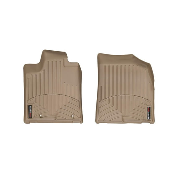 WeatherTech Custom Fit FloorLiners compatible with 2008-2013 Toyota Highlander - 1st Row (Driver & Passenger), Tan