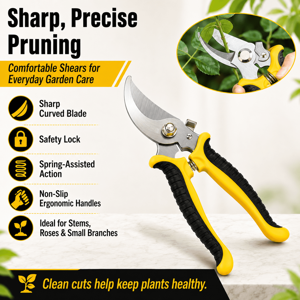 Heavy Duty Garden Tools Set, 5 Piece Rust Resistant Aluminum and Steel Gardening Hand Tool Kit with Ergonomic Non Slip Handles, Pruning Shears, Trowel, Transplanter, Cultivator and Gloves