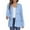 Blue, variant on Odbmxy Woman's Cardigan Cotton Peplum Long Sleeve Plus Size Tops Women Solid Color Zipper Leisure Holiday Loose Cardigans,Gray L