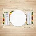 thumbnail image 5 of SUNOLIFE Rustic Sunflower Placemats Set of 4,Fall Floral Linen Fabric Table Mats for Farmhouse Dining Table Decorations 12x18 inch, 5 of 5