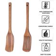 thumbnail image 3 of Wooden Kitchen Utensils Set - 2 Piece Non-Stick Bamboo Wooden Utensils for Cooking - Easy to Clean Reusable, 3 of 5