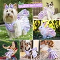 thumbnail image 3 of Cute Dog Dress Clothes for Small Dogs Cats Girl Female Pink Plaid Bow Tie Dog Harness Dresses Leash Set with Pearls Bow Accessories Birthday Puppy Dress Shih Tzu Yorkies Chihuahua Outfits, 3 of 8