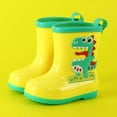 thumbnail image 2 of Kogui Rainboots Boots Girls Kids Girls & Boys Rain Boots with Easy-on Handles Waterproof Outdoors Size 1.5 (Yellow,Big Kids 1.5), 2 of 4