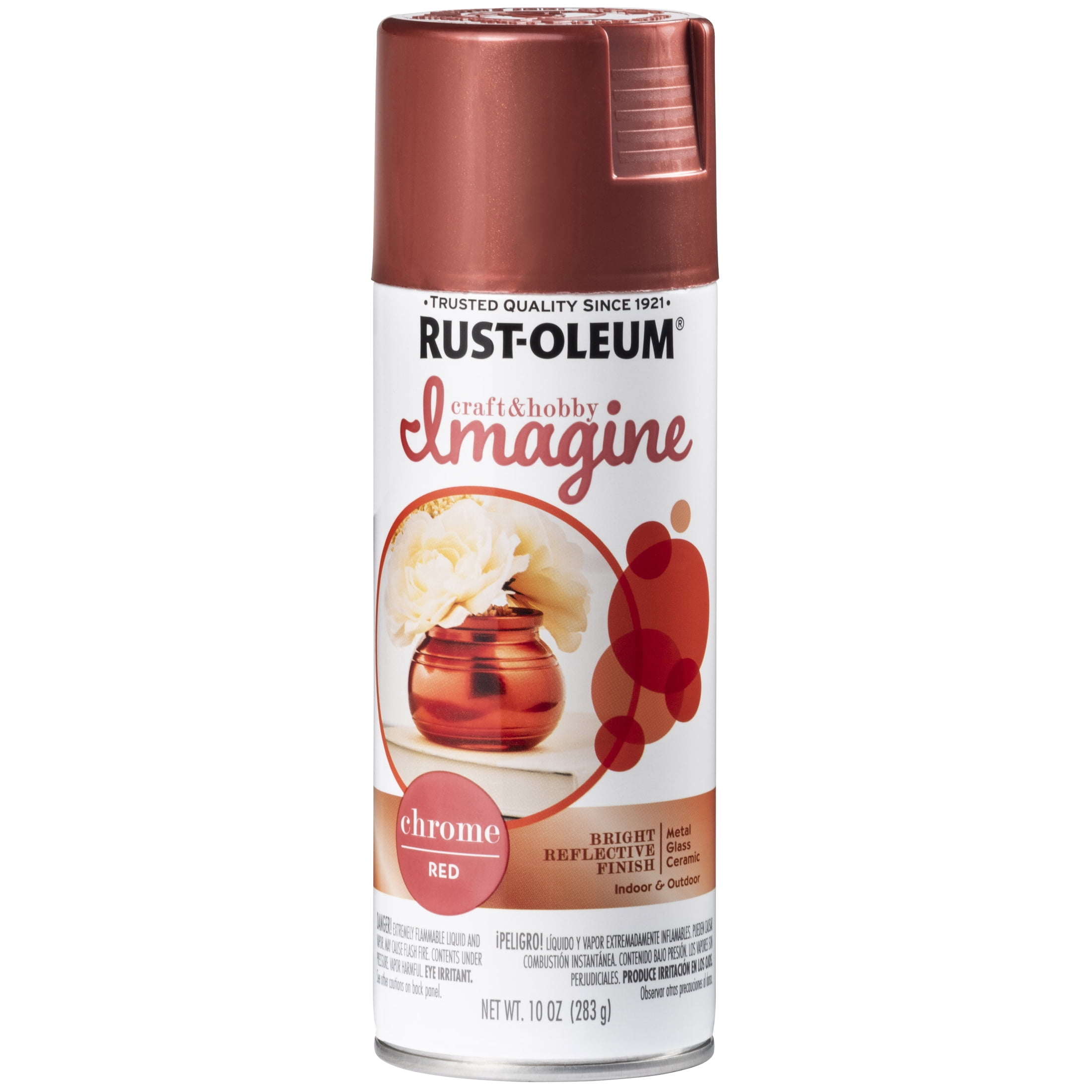 4 Pack, Red, Rust-Oleum Craft & Hobby Chrome Imagine Chrome Spray Paint- 353332, 10 oz.