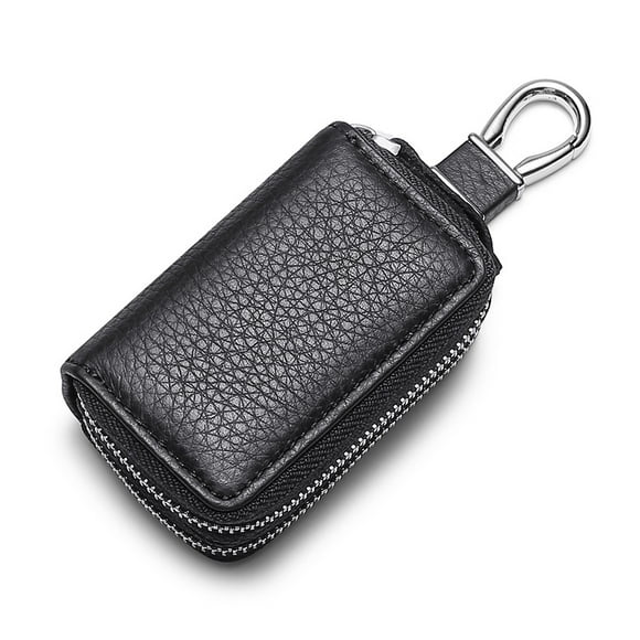 Vintage Leather Key Pouch Key Bag for Men, Car Key Leather Case,Portable Key Holder Case Key Organizer with Zipper Closure Key Ring Holder:,JU