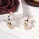 thumbnail image 4 of Halloween Skull Earrings with Zirconia and Glitter Flower Accent Fashion Trendy Studs Adornment for Costume Parties, 4 of 5