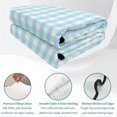 thumbnail image 4 of Full Quilt Set 78''x90'', Aqua Blue Green Lightweight Bedspread Coverlet Set with 2 Pillow Shams, Checkered Plaid Gingham Lattice Trellis Breathable All Season Quilt Bedding for Bedroom/Guest Room, 4 of 9