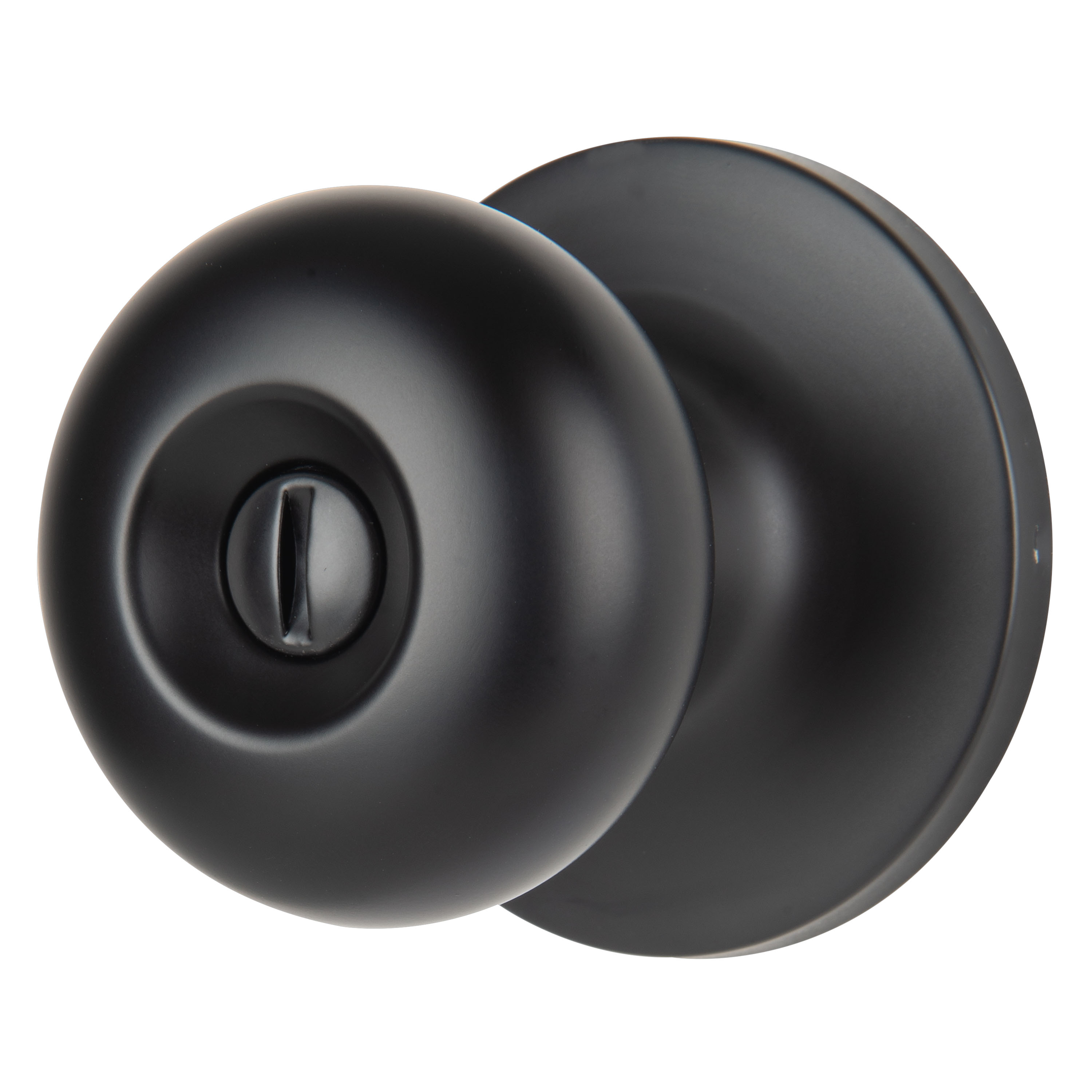 Brinks Privacy Mushroom Doorknob, Matte Black, Reversible photo 1