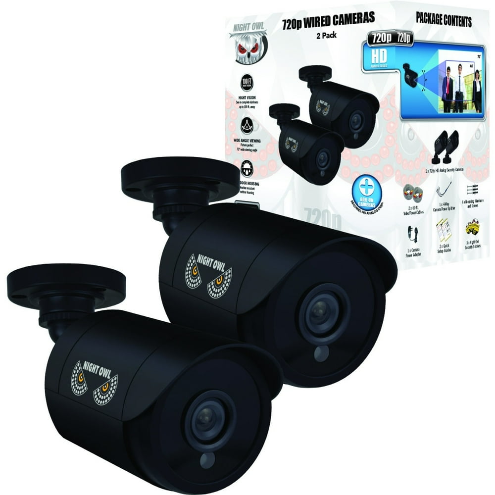 Night Owl 2 Pack Of 720p HD Wired Security Addon Bullet Cameras