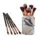 thumbnail image 1 of Kit de 10 brochas de maquillaje marmoladas con soporte, brocha portátil para maquillaje, brocha para polvos y rubor (negro, T-10-193), 1 of 5