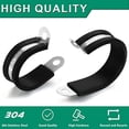 thumbnail image 2 of 50PCS Cable Clamps 1-1/2 Inch 304 Stainless Steel Cable Clamps Rubber Coated Cushioned Insulated Cable Clamp,Automotive Wire Clamps,Pipe Clamps,Metal Clamp for Tube,Wire Cord Installation(38mm), 2 of 6