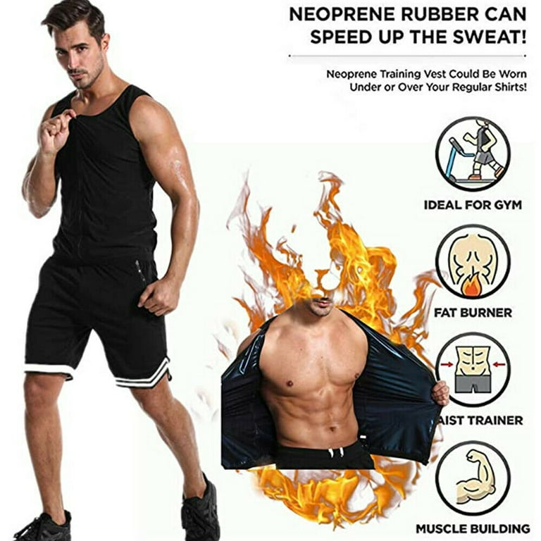 Men Zipper Waist Trainer Vest Weight Loss Hot Sweat Shapewear Heat Trapping Vest Tank Top Sauna Enhancing Clothing Walmart