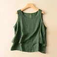 thumbnail image 3 of DuoJiaJ Womens Vests For Everyday Wear Stylish Sleeveless Jackets With Asymmetrical Design Versatile Basic Layering Piece For Spring And Summer Fashion Womens Warm Winter Coat Green XL, 3 of 3