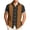 Coffee, variant on VSSSJ Men's Bowling Shirt Casual Short Sleeve Button Down Shirts Striped Color Block Vintage Summer Vacation Beach Collared Shirts Brown M