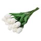 thumbnail image 1 of Bolsas de tulipanes simulados Naiovety 10 flores decoración del hogar blanco completo, 1 of 6