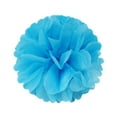 thumbnail image 3 of Wrapables® 12" Set of 3 Tissue Pom Poms Party Decorations for Weddings, Birthday Parties Baby Showers and Nursery Décor, Blue/ Navy/ Blue Polka Dots, 3 of 4