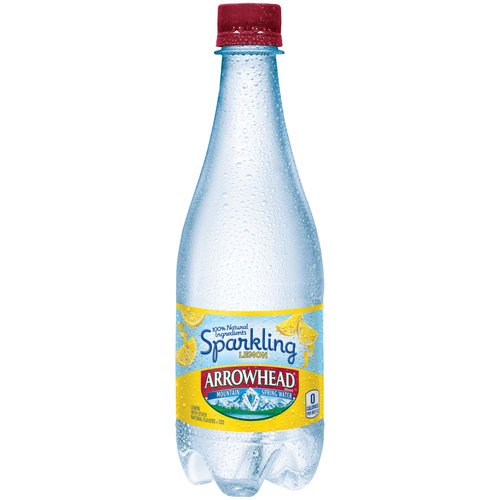 Arrowhead Sparkling Lemon Mountain Spring Water, 33.8 Fl. Oz.