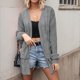 thumbnail image 1 of Suéter abrigo cárdigan de mujer suéter de manga larga con cuello de punto cárdigan suelto casual abrigo de otoño suéter chaqueta mujer top, 1 of 3