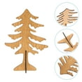 thumbnail image 3 of Mini Desktop Cross Xmas Tree Wooden DIY Christmas Tree Home Tabletop Christmas Tree Ornament (Size S), 3 of 5