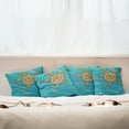 thumbnail image 4 of Ambesonne Turtle Throw Pillow Cover 4 Pack, Doodle Water, 18", Turquoise, 4 of 5