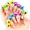 thumbnail image 4 of Paquete de 30 marionetas de dedo con forma de ojo, anillos para los ojos, juguetes para fiestas, colores aleatorios, tamaño grande, 4 of 5