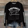 thumbnail image 2 of Olyvenn Football Grandma Sweatshirts Women Sunday Game Day Football Graphic Crewneck Long Sleeve Shirt Pullover Tops Outfits Black M, 2 of 4