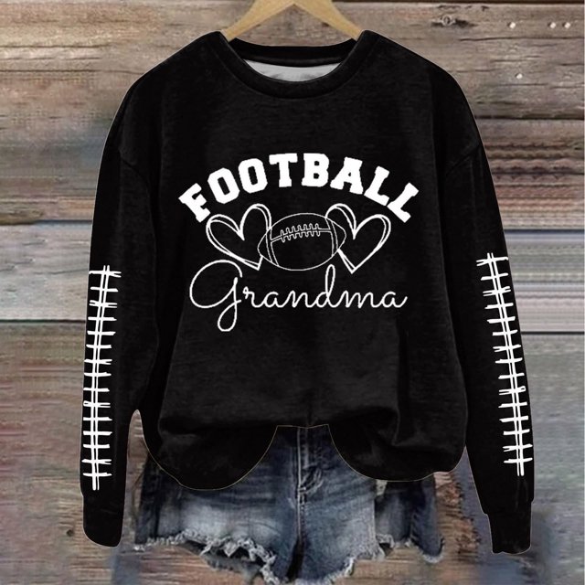Heisall Women's Autumn Winter Sweatshirts Long Sleeve Loose Hoodless Rugby Print Fashion Casual 2025 New Design