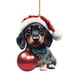 thumbnail image 4 of 6 colgantes con forma de árbol de Navidad, forma de perro, adorno navideño, trineo, libros navideños, adornos acrílicos, regalos para amantes de los libros, adornos navideños, etiqueta acrílica., 4 of 9