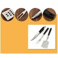 thumbnail image 3 of FESTFENDS 3Pcs Set Barbecue Tools Stainless Steel Black for Outdoor BBQ Grilling 17.0x3.5in 15.4x1.0in 15.9x0.8in, 3 of 8