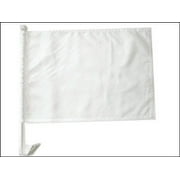 12x18 Solid White Advertising Car Window Vehicle 12"x18" Flag