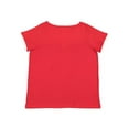 thumbnail image 2 of LAT - Women's Curvy Soccer Ringer Tee - Color - Red/ White - Size - 45373, 2 of 2