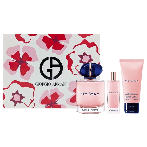 Giorgio Armani My Way Gift Set (Eau de Parfum 3 Fl. Oz Eau de Parfum 0.5 Fl. Oz Body Lotion 1.7 Fl. Oz)