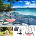 thumbnail image 4 of HCBY Hanging Solar Cascading Bird Bath Fountain, Outdoor Glass Bird Bath with Solar Pump, Hummingbird Water Fountain, Weather-Resistant Bird Bath, 4 of 6