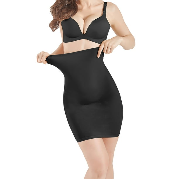 SAYFUT Half Slip for Women High Waist Under Dress Seamless Shaping Seamless  Slip Tummy Control Slimming Shapewear 
