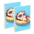 thumbnail image 6 of Cute Hedgehog Swimming Spiral Journal Notebook College Ruled Notebook 8.3" x 5.7" A5 Lined Thick Paper Page, 6 of 6