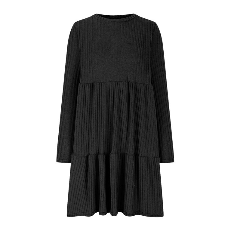 cozy long sleeve dress Cozy Rib Mock-Neck Long-Sleeve Dress in Dresses & Skirts