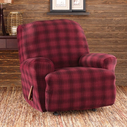 Sure Fit Stretch Belmont Plaid Recliner