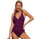 thumbnail image 4 of Traje de Baño Cruzado Push Up para Mujer, Control de Abdomen, Color Uva, Talla XL, 4 of 9
