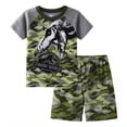 thumbnail image 5 of JUMEYU Summer Pajamas Boys Toddler Boys Short Sleeve Pajamas Sets Pjs Cotton Sleepwear Infant Kids 5T 6T (Camouflage,5-6 Years), 5 of 8