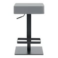 thumbnail image 2 of Armen Living Kaylee Contemporary Swivel Barstool in Matte Black Finish and Grey Faux Leather, 2 of 6