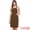 Brown, variant on Midi Pinafore Dress with Adjustable Straps and Pockets Medium Brown