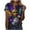 S10-Purple, variant on successthop Plus Size Mardi Gras Clothing for Women Casual Oversized Crewneck Blouse 3/4 Sleeve Outfits Festival Shirt