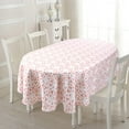 thumbnail image 2 of Modern Pink Oval for Oval Table Waterproof Table Cloths for Dining Room Indoor Outdoor Home Decorative Table Cloth-60x84in, 2 of 6