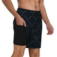 thumbnail image 2 of Kdxio Black Fish Scales Print Men'S Swim Trunks With Compression Liner 7 Inch Inseam Quick Dry Swim Shorts, 2 of 7