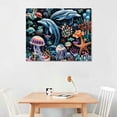 thumbnail image 2 of Orinice Dolphins Jellyfish Marine Life Fine Art Aesthetic Poster Print Wall Paintings for Classroom Kitchen Office Farmhouse Bathroom Room Decor Pictures Wall Art Decor For Bedroom Fashion Kitchen, 2 of 6