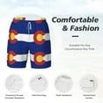thumbnail image 3 of Men's Colorado Swim Trunks with Compression Liner Bathing Suit Swimwear, 3 of 6