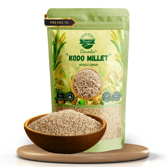 Danodia Foods Kodo Millet (Hulled & Unpolished) – 2 lb | Naturally Gluten-Free Whole Grain, Low-GI Rice Alternative | High Fiber & Plant Protein | Non-GMO, Vegan | Indian-Sourced, Himalayan-Processed
