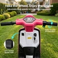 thumbnail image 5 of Track Seven 24V Ride-on Moped Scooter, Kids Electric Motorcycle for Boys Girls Ages 8-12, 250W Brushless Motor, 10 Mph Max Speed, Twist Throttle, 12" Pneumatic Tires, Bluetooth, LED Light, Rose, 5 of 10