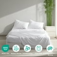thumbnail image 5 of Ntbay 3-Pieces Twin Size Bamboo Bed Sheets Set, Ultra Breathable & Cooling Bedding Set with 1 Deep Pocket Fitted Sheet & 1 Flat Sheet & 1 Envelope Pillowcases, White, 5 of 7